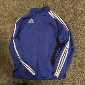 Vintage Adidas soccer jacket royal blue